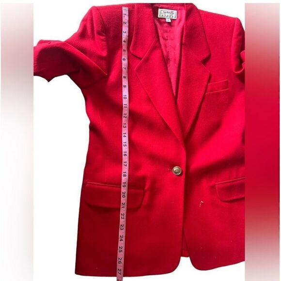 VTG | Talbots | Red Blazer and Skirt Suit 2 Piece - Picture 13 of 16